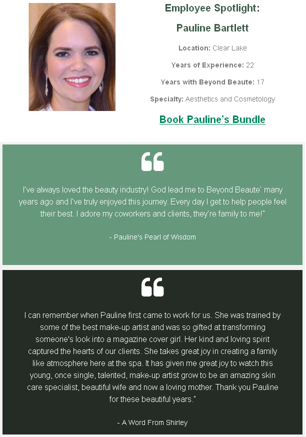 Employee Spotlight : Pauline Bartlett - Beyond Beaute