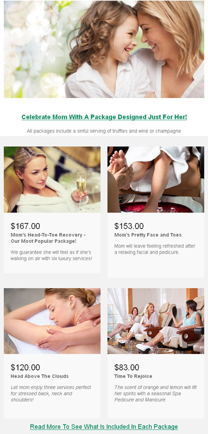 Celebrate Mom With A Package Designed Just For Her!