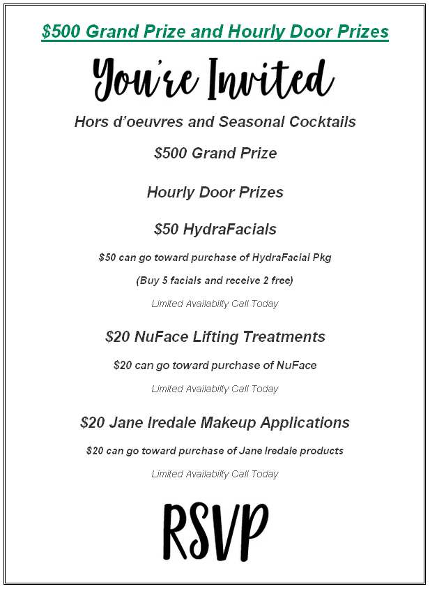 500 Grand Prize and Hourly Door Prizes