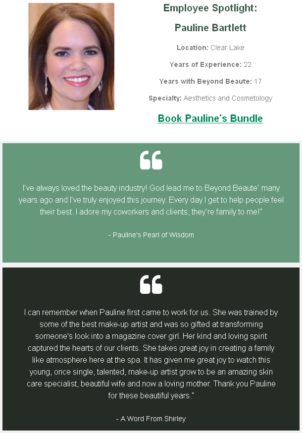 Employee Spotlight, Pauline Bartlett