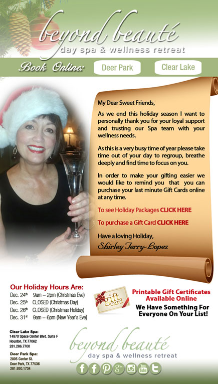 Beyond Beauté - Quick Online Gift Cards, Holiday Package Ideas, Houston, Tx 77062, Deer Park, TX 77536
